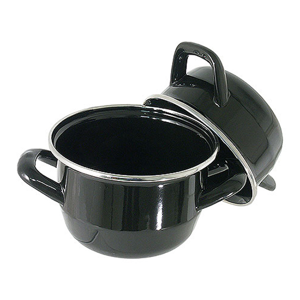 0.7l Mussel Pot Enamel Black