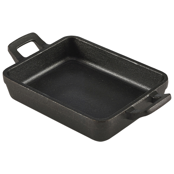 14x11cm Genware Mini Cast Iron Rectangular