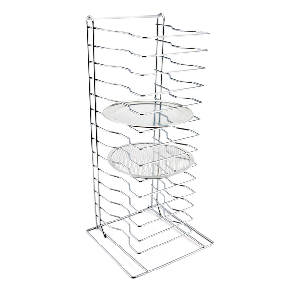 30.5x69cm Genware Pizza Pan Rack 15 Shelf