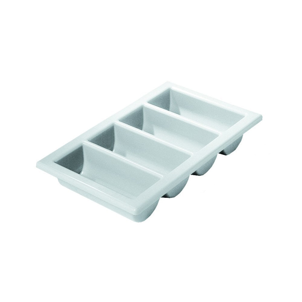 4 Compartment Cutlery Tray Grey