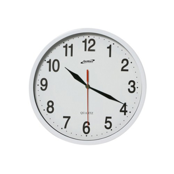 24cm Kitchen Clock White