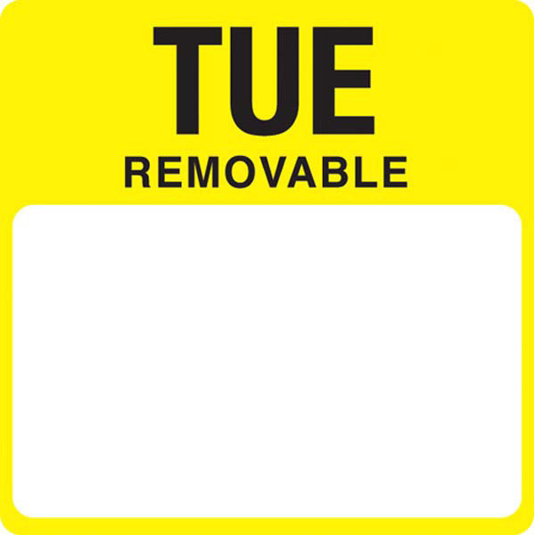 25mm Removeable Square Label Tuesday