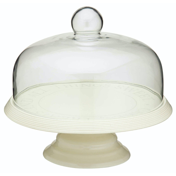 30cm Ceramic Cake Stand & Glass Lid