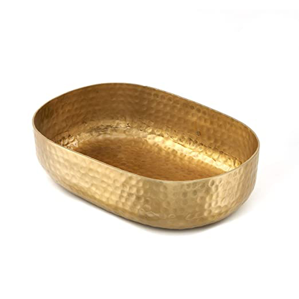 16.5x12.1x5.7cm Hammered Aluminium Basket