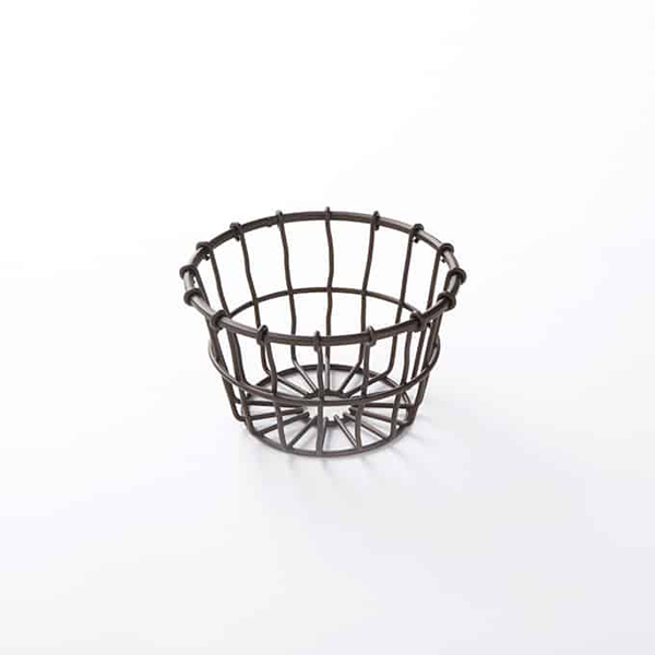 12.7x7.9cm Round Wire Basket Bronze