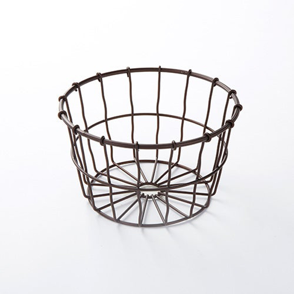 17.8x10.8cm Round Wire Basket Bronze