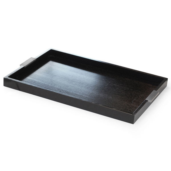 626x400mm Modern Tray Black Oak