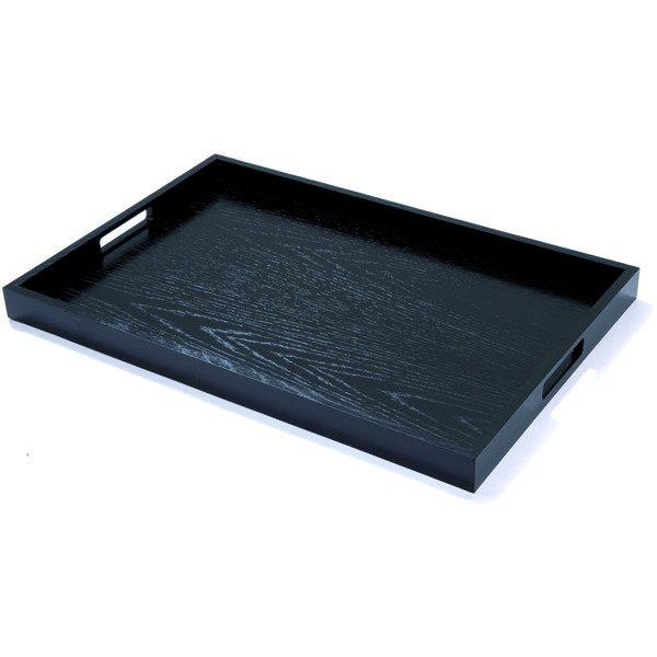 600x400mm Modern Butlers Tray Black Oak