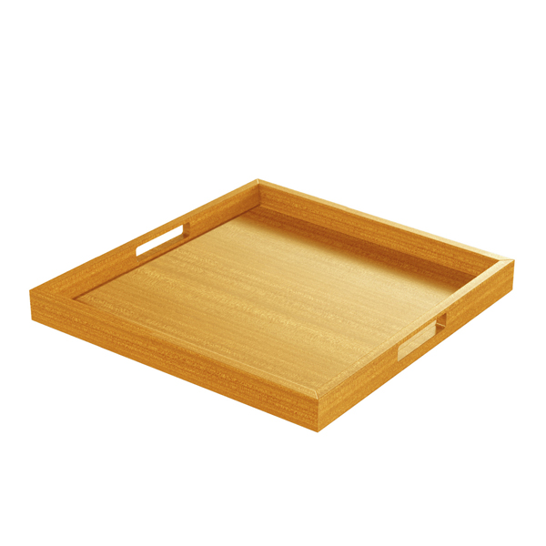 400x400x40mm Modern Drinks Tray Oak