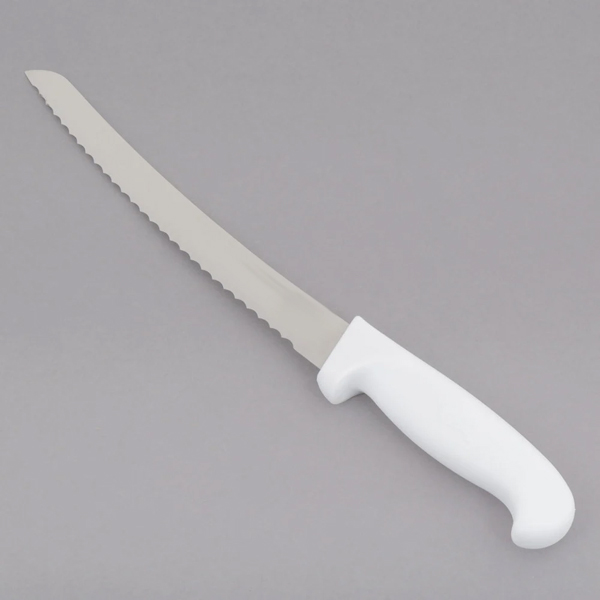 25cm Smithfield Curved Bread Knife White