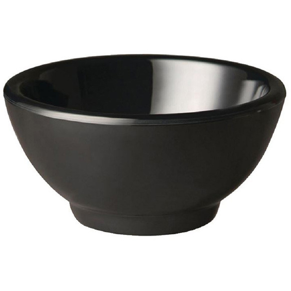 10cm Primeware Melamine Round Bowl Black