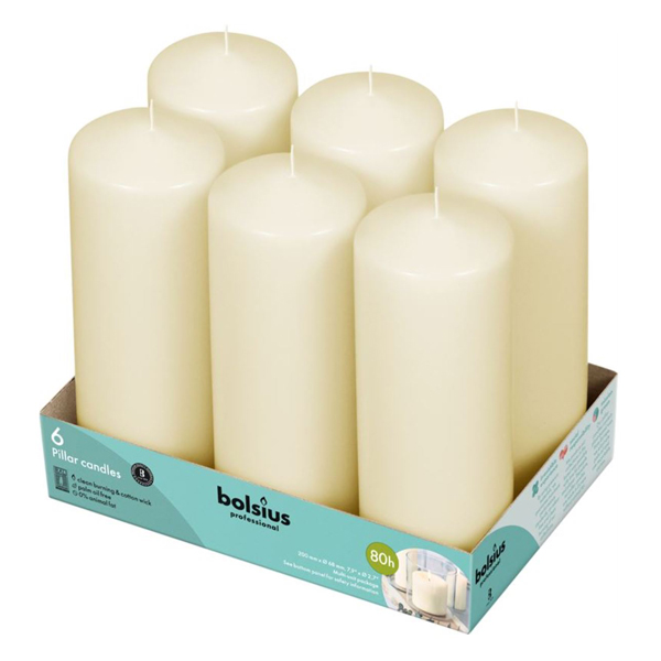 70x200mm Pillar Candle Ivory