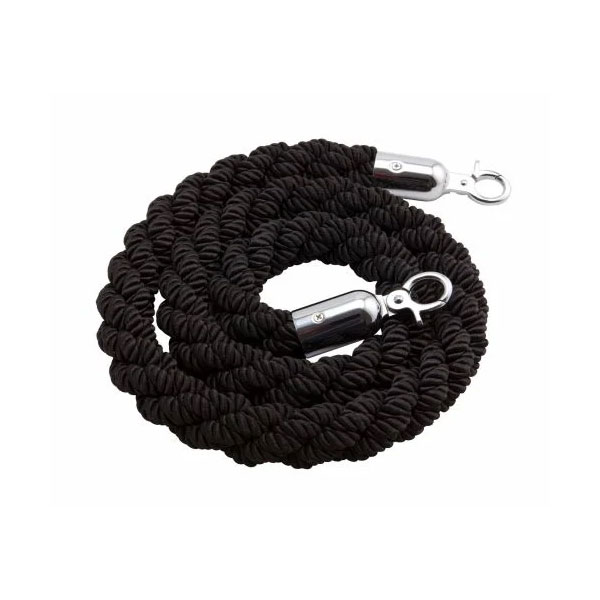 1.5m Genware Barrier Rope Black