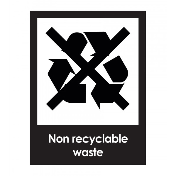 200x150mm Non Recyclable Waste Recycling