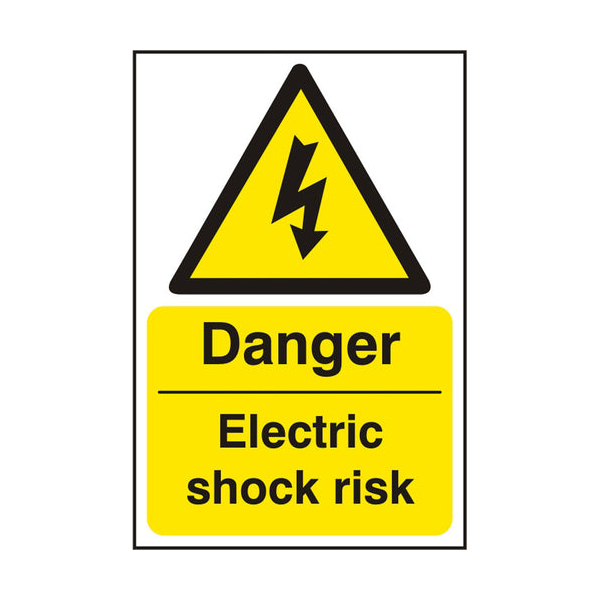 150x200mm Danger Electric Shock Risk