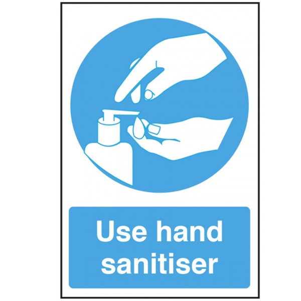 300x200mm Use Hand Sanitiser Text &