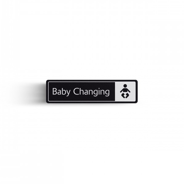 43x178mm Baby Change Symbol Aluminium