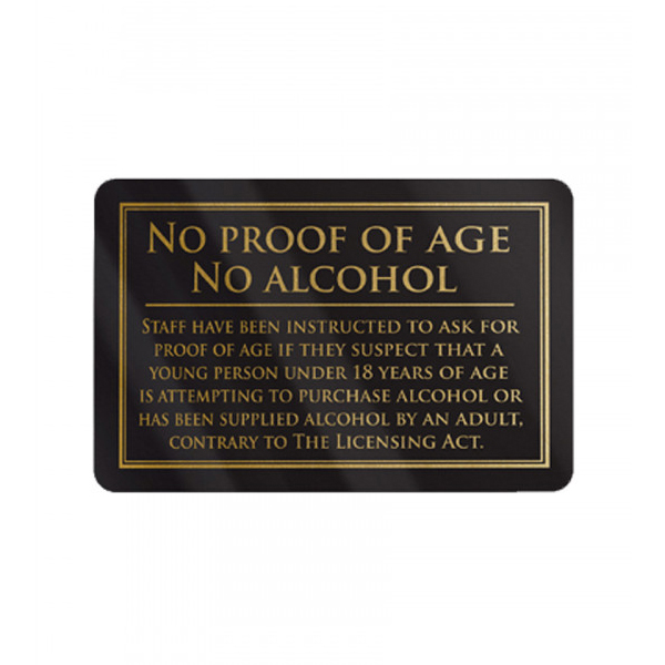 110x170mm No Proof Of Age No Alcohol