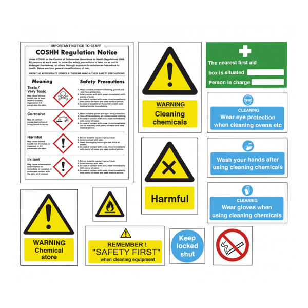 Safe Use & Storage Of Chemical Sign Pack