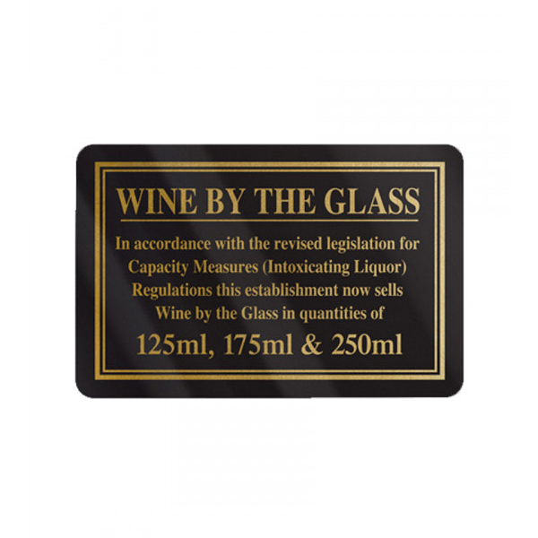 110x170mm 125,175,250ml Wine By The