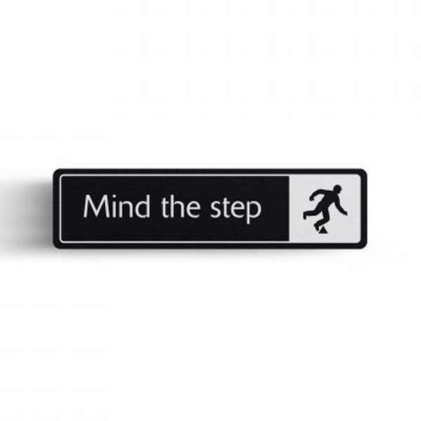 43x178mm Mind The Step Symbol Aluminium