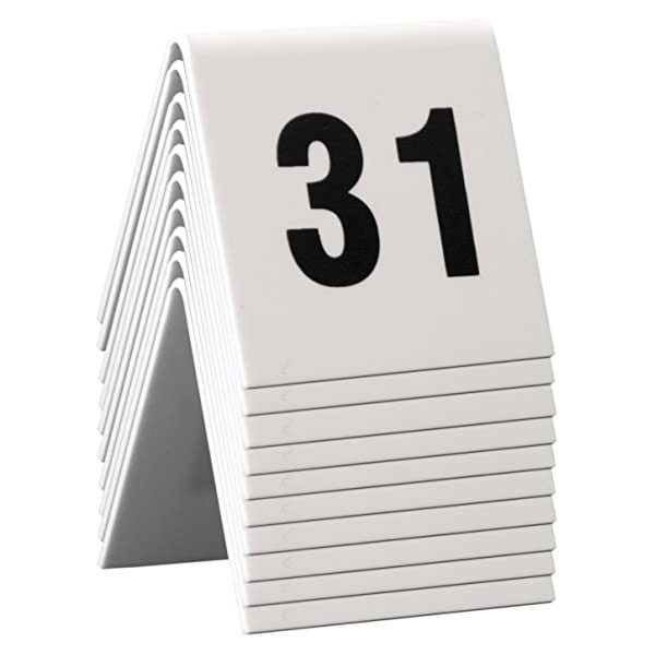 50x50mm Table Top Number Sets 31-40