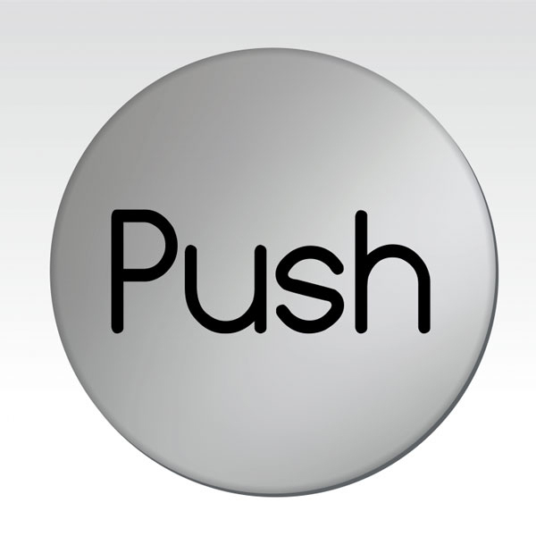 75mm Push S/A Door Disc Silver