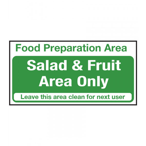 100x200mm Salad & Fruit Area Only S/A