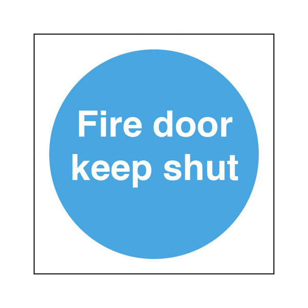 100x100 Fire Door Keep Shut S/A Sign