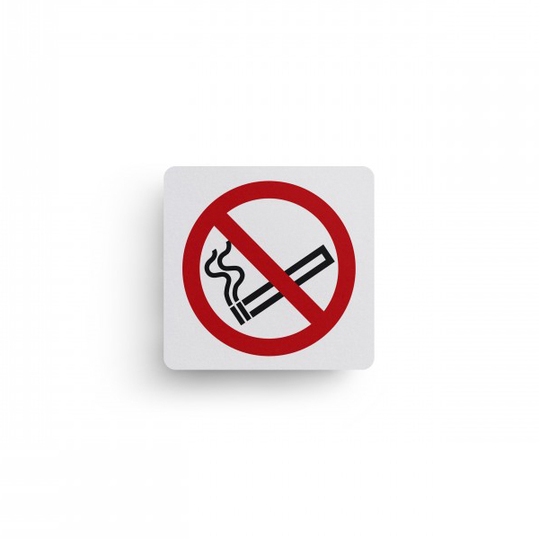 100x100mm No Smoking Text & Symbol