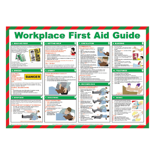 420x590mm Work Place First Aid Poster