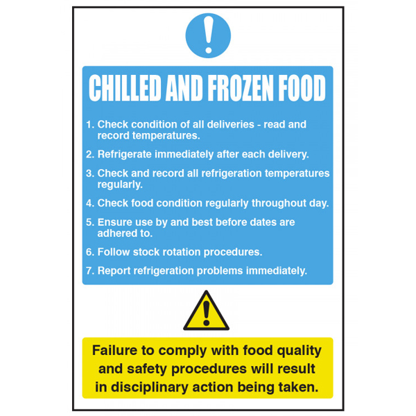 200x300mm Chilled & Frozen Food S/A Sign