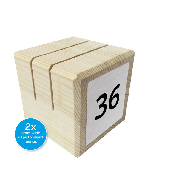 90mm Numbered Wooden Block