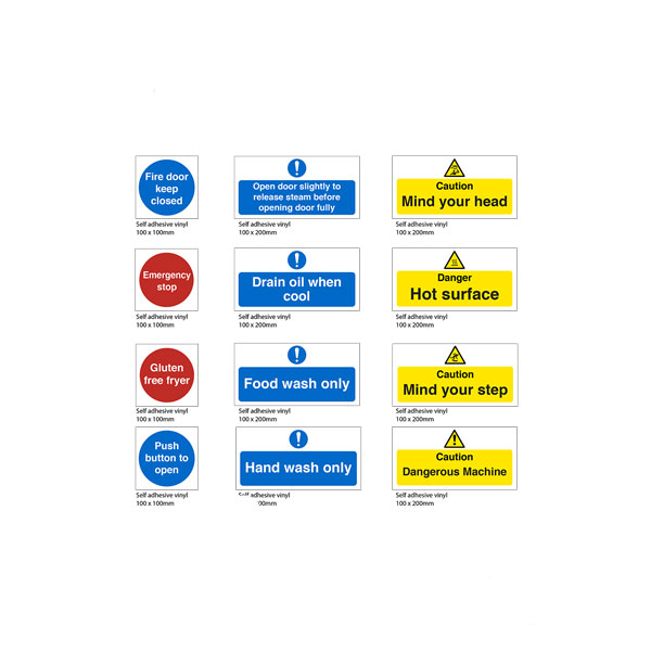 100x100m/100x20mm Bespoke  Kitchen Signs