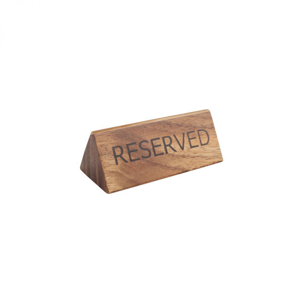 100x40x40mm Reserve Sign Acacia