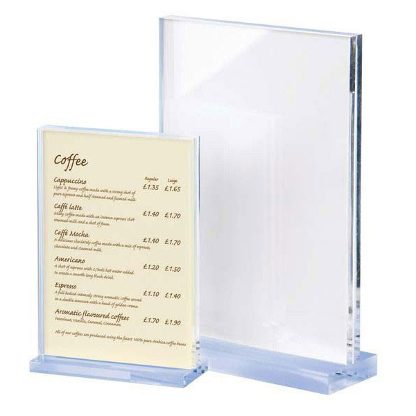 99mmx210x10mm Chunky Acrylic Menu Holder